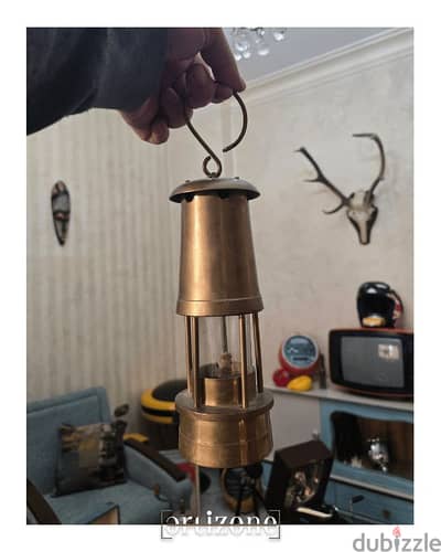 vintage brass lantern قنديل بحري انتيك