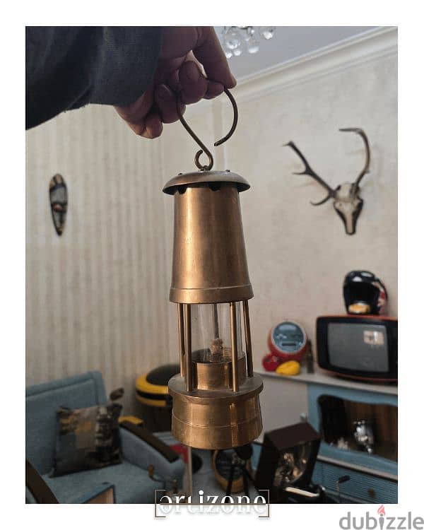 vintage brass lantern قنديل بحري انتيك 0