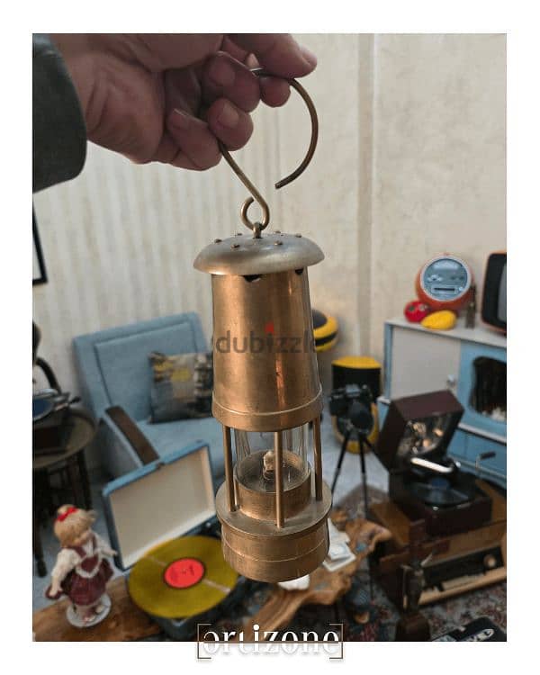 vintage brass lantern قنديل بحري انتيك 1