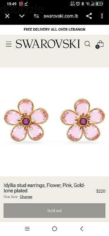 Swarovski Earrings - Florere Pink 1