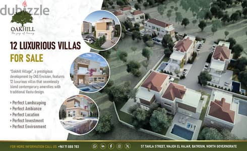 Oakhill Village,  Luxurious Villas for sale,  Batroun District