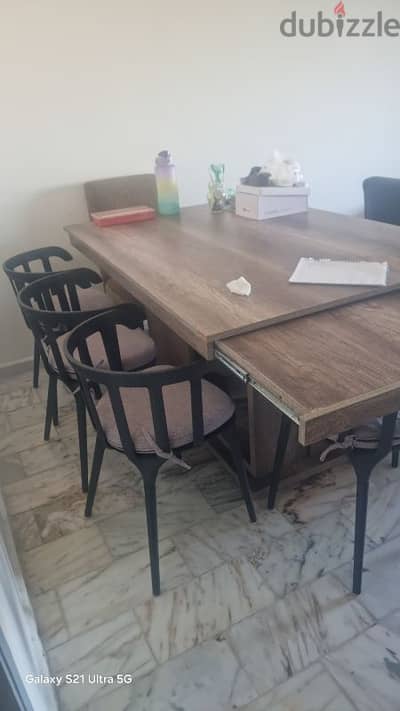 dining table + 7 chairs