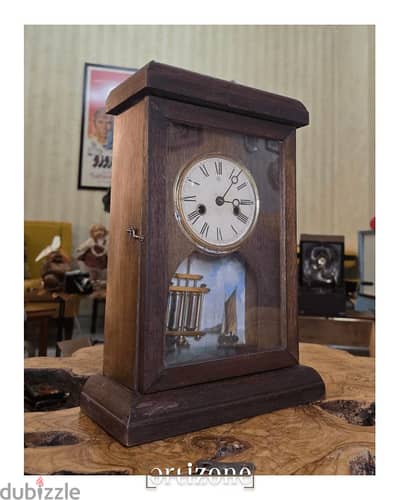 Antique Junghans Wooden Mental Clock