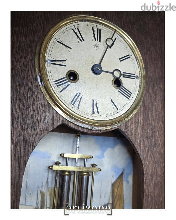 Antique Junghans Wooden Mental Clock 5