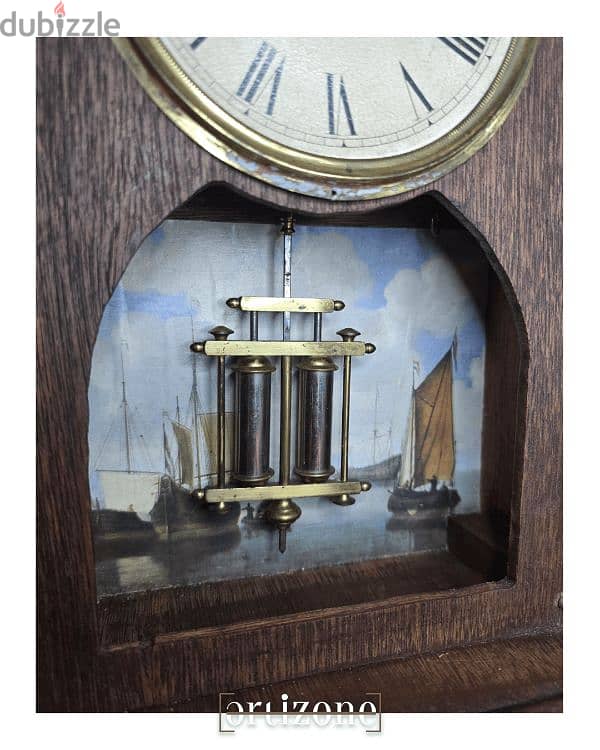 Antique Junghans Wooden Mental Clock 6