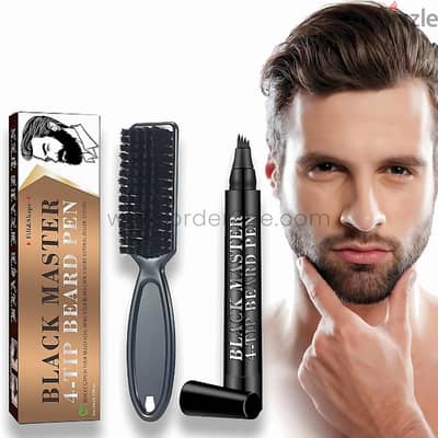 Waterproof Beard Filler Pen w/ Brush – Natural Black/Brown Finish