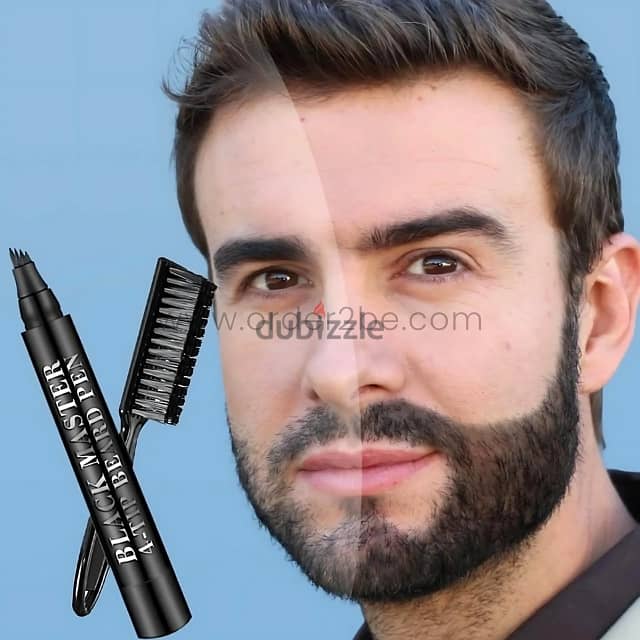 Waterproof Beard Filler Pen w/ Brush – Natural Black/Brown Finish 8