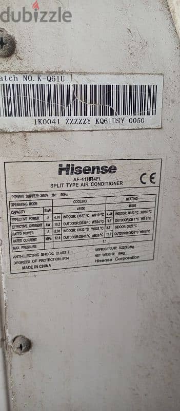 AC 41000 btu Cabinet Hisense 250$ 1