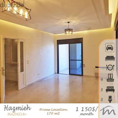 Hazmiyeh | Prime Location | Excellentent Building Status  4 Balconies