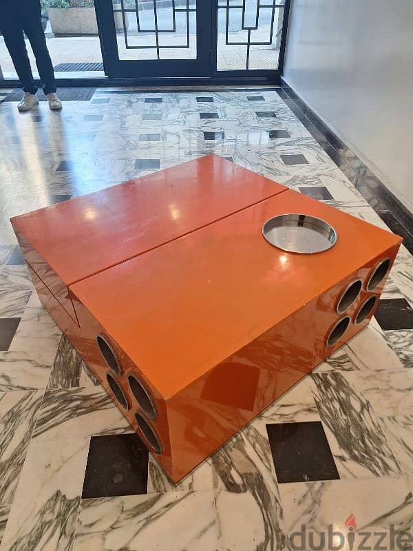 coffee table with bar vintage seventies Italy original 2