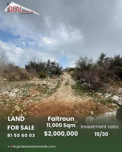 Land for sale in Faitroun عقار للبيع في فيطرون