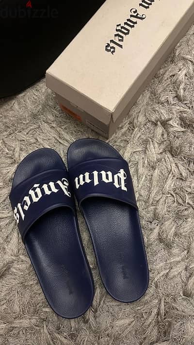 Palm angels slides with box and aishti tags