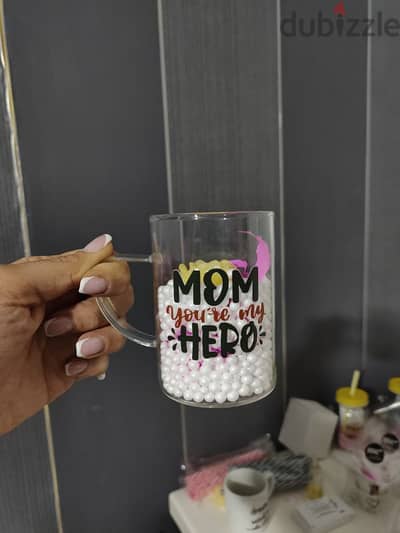 decorated mug and cup of coffee for mother's day