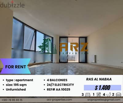 195 SQM Apartment for Rent in Ras Al Nabaa