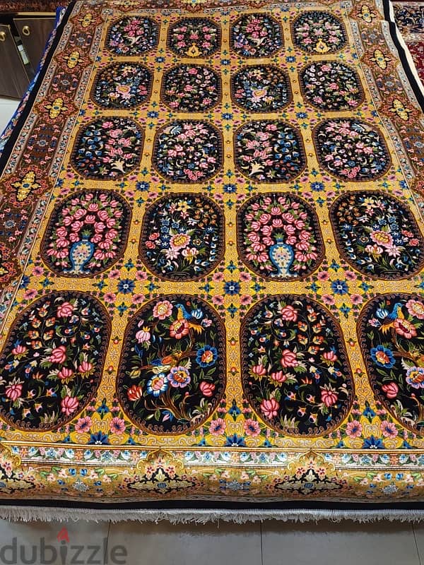 machine made Persian carpets 100% silk 2