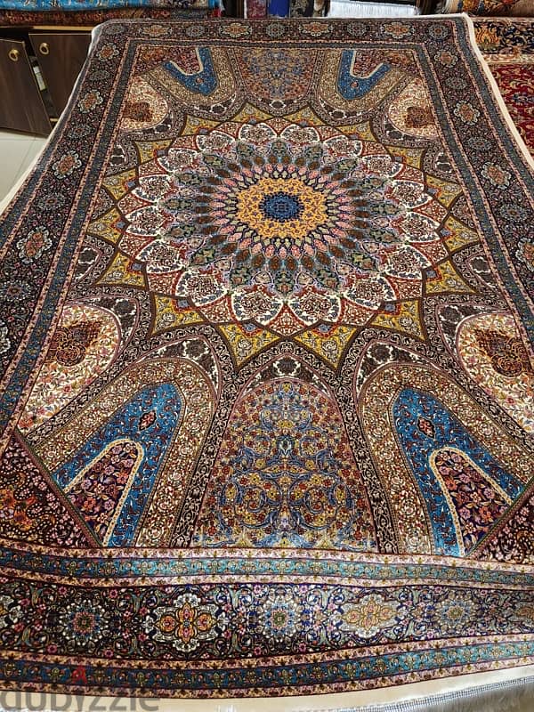 machine made Persian carpets 100% silk 4