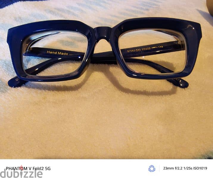 Blue eyeglasses hand made 1