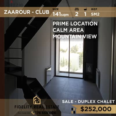 Duplex chalet for sale in Zaarour club SM2 شاليه دوبلكس للبيع