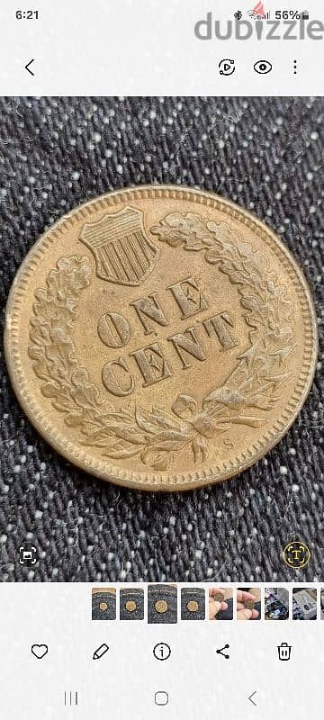 bargain indian usa cent  letter  S google it to see original price 9