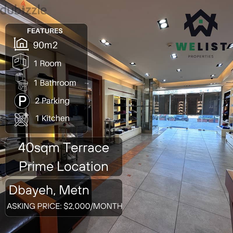 90sqm Shop for rent in Dbayeh   REF: EA25MSHD902000 0