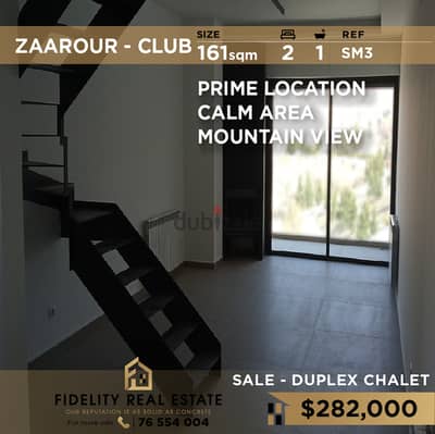 Chalet for sale in Zaarour Club SM3 شاليه  للبيع في نادي الزعرور