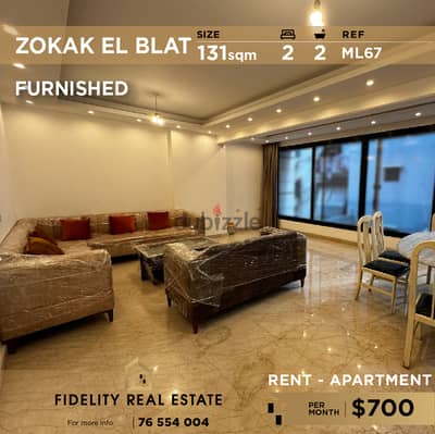 Apartment for rent in Zokak el blat furnished ML67 لإيجار بزقاق البلاط