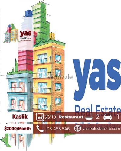 Kaslik 220m2 | Restaurant | Rent | Ideal Investment |Active Street| EH