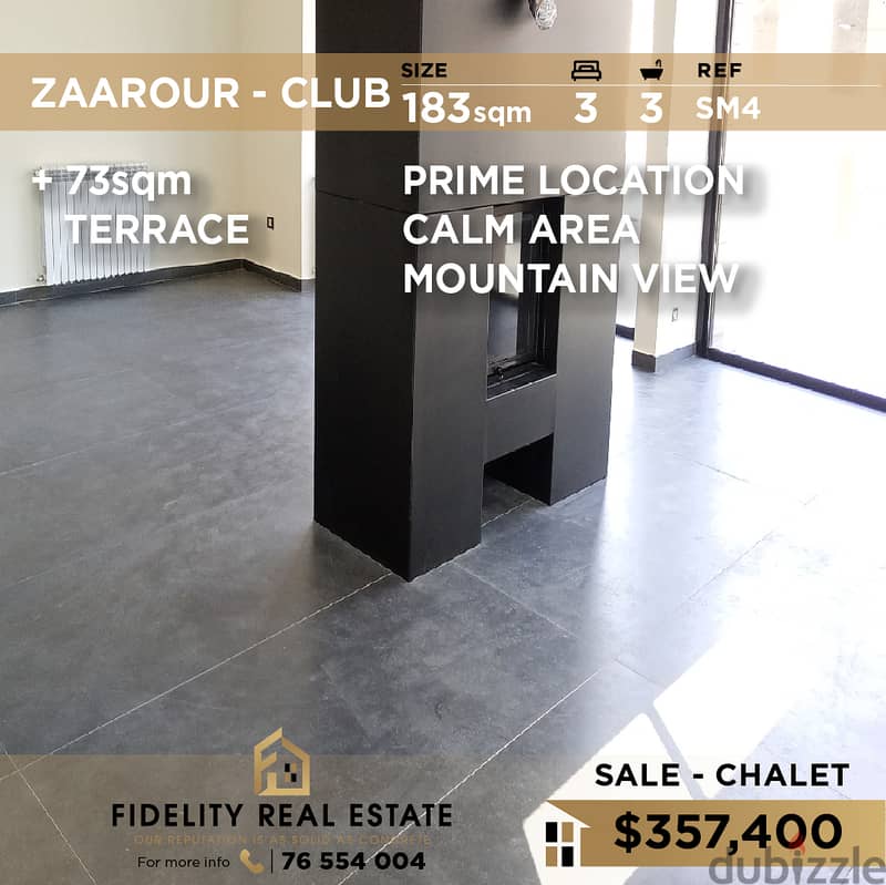 Chalet for sale in Zaarour Club SM4 شاليه للبيع في نادي الزعرور 0