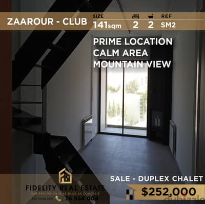 Duplex chalet for sale in Zaarour club SM2 شاليه دوبلكس للبيع