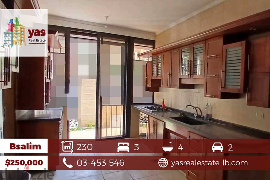 Bsalim 230m2 | 70m2 Terrace | Quiet Street | Prime Location | ABA | 0