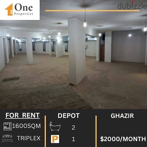 DEPOT TRIPLEX FOR RENT IN GHAZIR 0