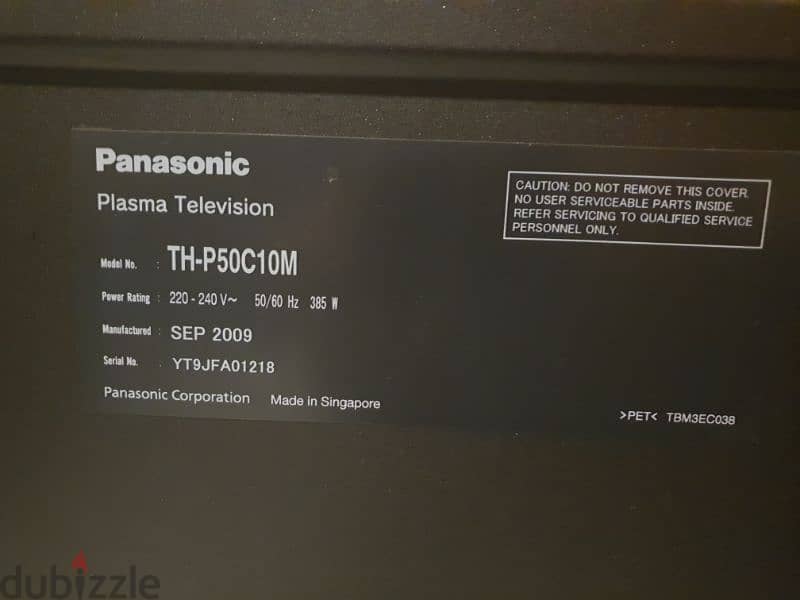 tv panasonic 50inch 8