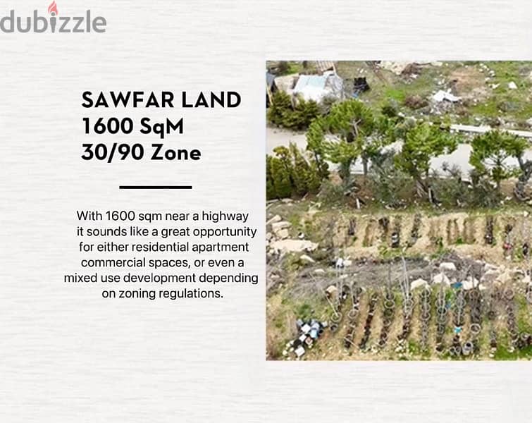 Prime Location Land In Sawfar Ref#JJ202210 0