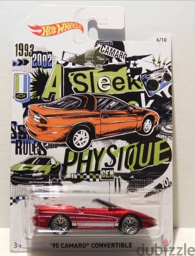 Hot Wheels '95 Camaro Convertible diecast car model 1;64.