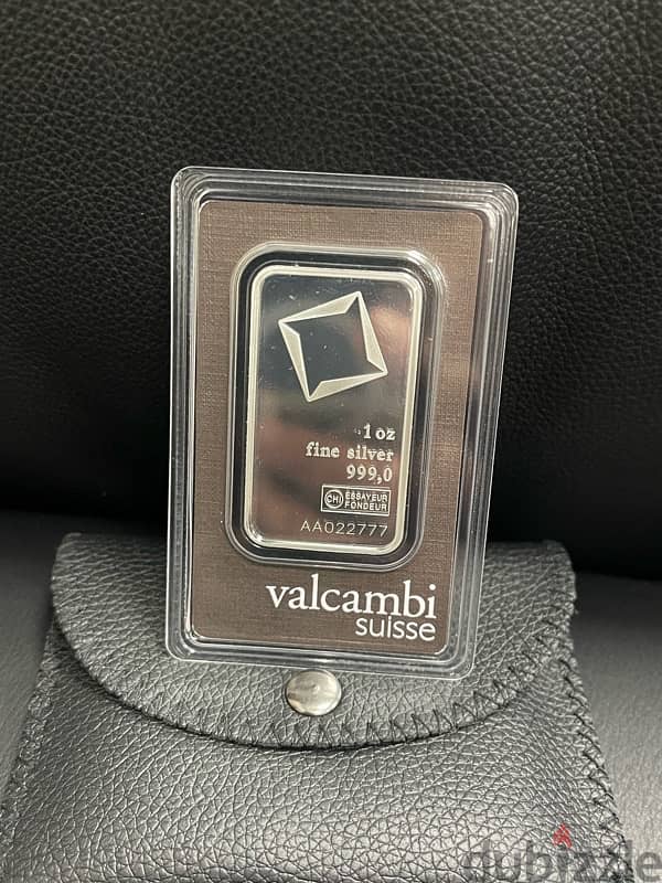 Valcambi Suisse Silver Ounse Special Number AA 022 777 1