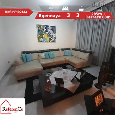 Apartment with terrace in Bqennaya شقة للبيع في بقنايا