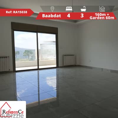 Apartment with Garden in Baabdat شقة مع حديقة للبيع في بعبدات