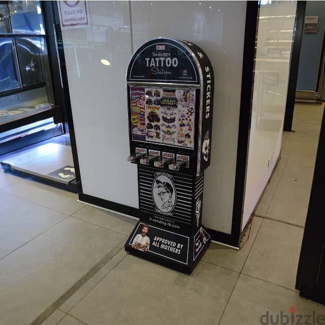 Tattoo & Stickers Vending Machine (4 Columns)  - Coin Operated 5