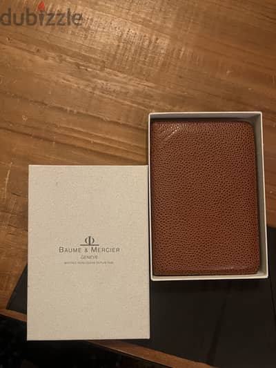 Baume & Mercier Leather Credit Card Holder & Writing Pad