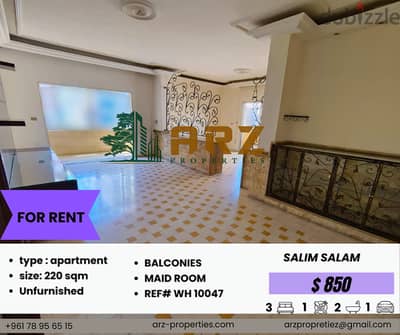 APARTMENT FOR RENT  IN SALIM SALAM