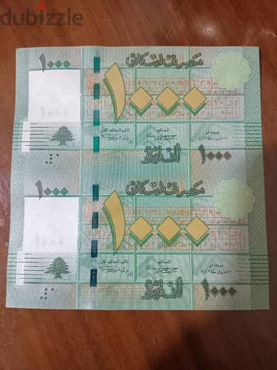 1000 lebanese uncut sheet