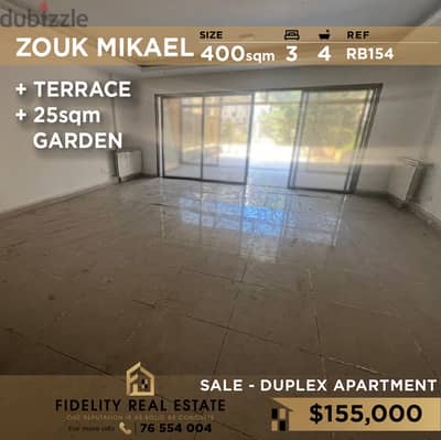 Duplex for sale in Zouk Mikael RB154 شقة دوبلكس للبيع في زوق مكايل