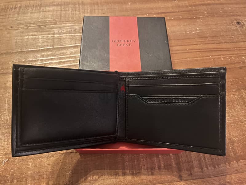 Geoffrey Beene Black Leather Wallet 1