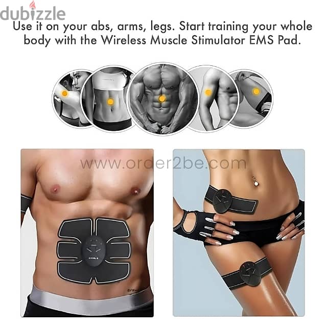 EMS 6-Pack ABS Trainer – 3-Piece Set for Muscle Tone & Fat Loss 3