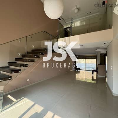 L17335-Duplex With High-Ceiling & Terrace For Rent in Mansourieh