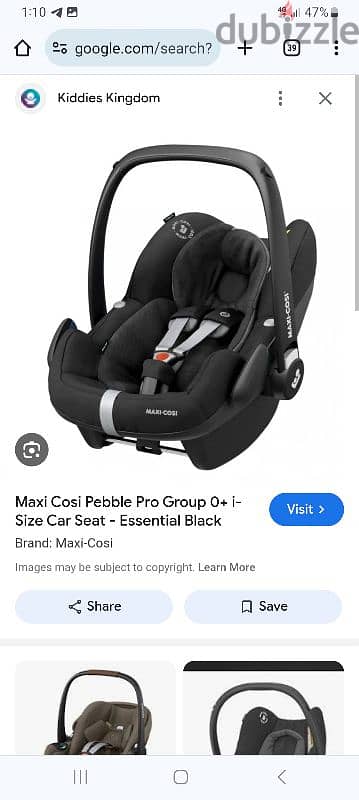 maxicozy carseat 1st stage up to 11kg with base,black. used few times. 0