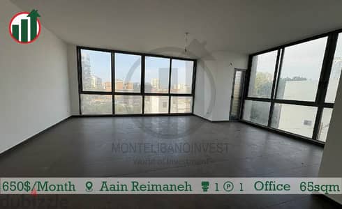 Brand New Office For Rent In Aain El Reimaneh!!!