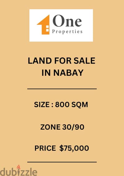 LAND FOR SALE IN NABAY- METN