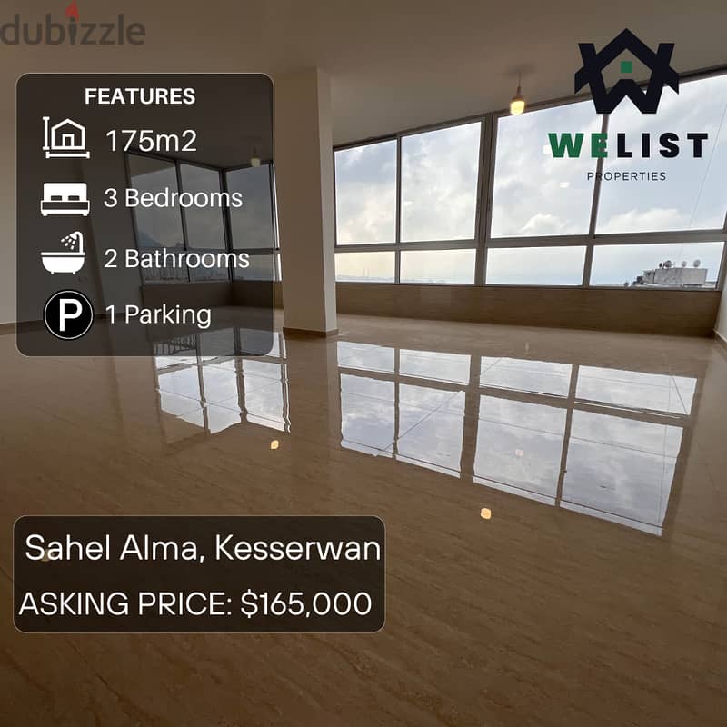 175sqm Apartment for sale in Sahel Alma - Jounieh  REF: MA25MSSA175165 0