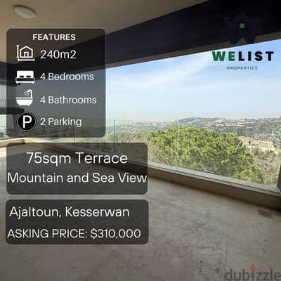 240sqm Apartment for sale in Ajaltoun   REF: NW25MSAJ240310